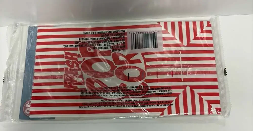 Essentials Popcorn Bags Red and White Stripe 10 Count